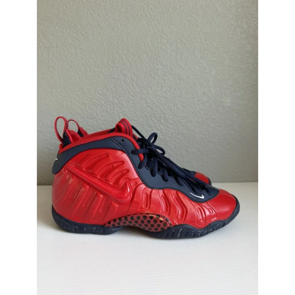 Nike Little Posite Pro USA Red Navy Shoes Big Kids US 6Y Womens 7.5 CZ2520-600